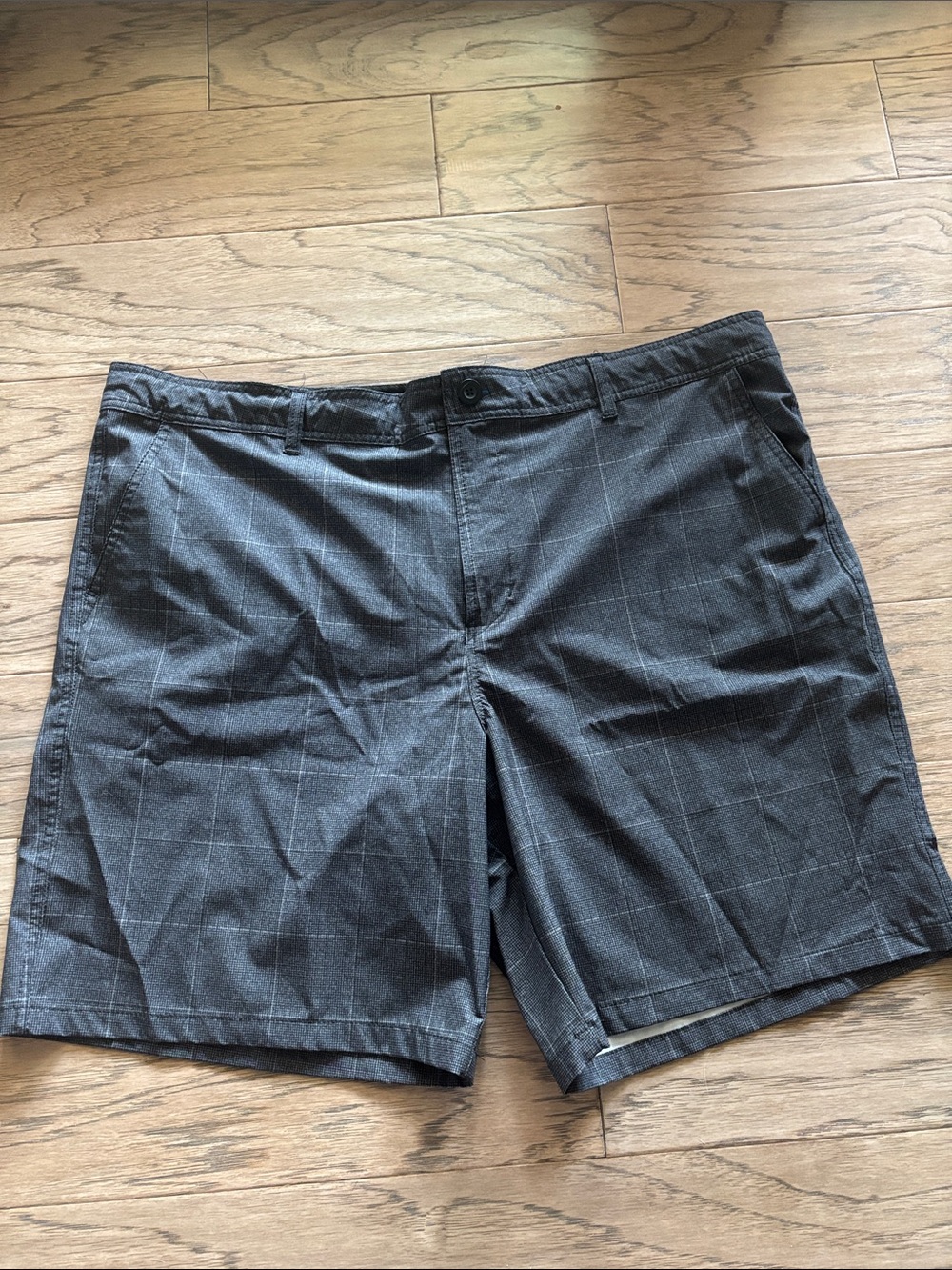 George Men's Charcoal Gray Flat Front Shorts 44 wet/dry